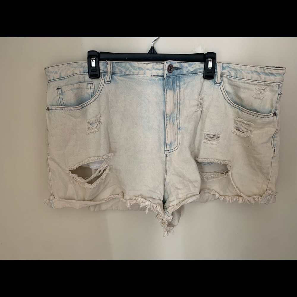 Bleach/white jean shorts from Forever 21 +